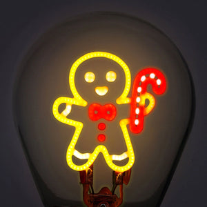 Legami - Lámpara de mesa con bombilla de jengibre Noel - Bulb Fiction