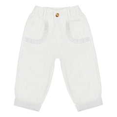 Donsje - Pantalones Josefine de algodón orgánico | Blanco