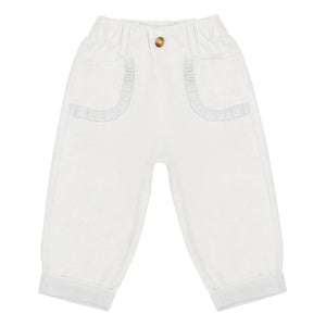 Donsje - Pantalones Josefine de algodón orgánico | Blanco