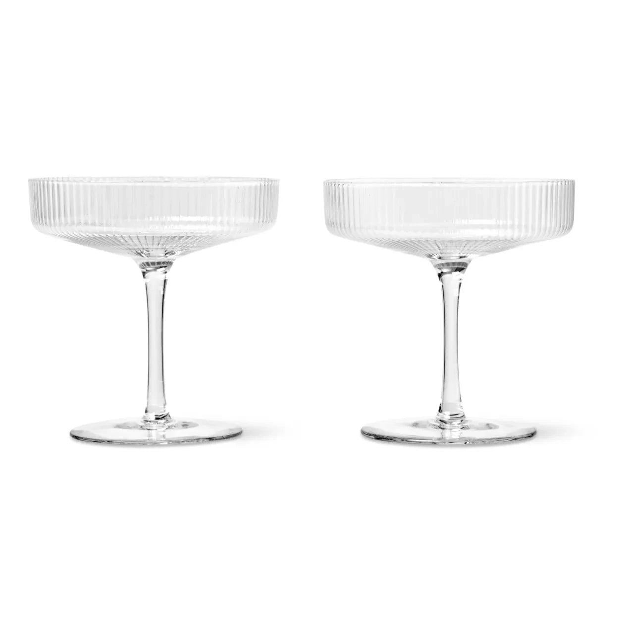 Ferm Living - Copas de champán Ripple - Juego de 2