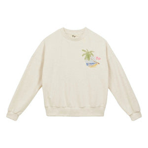 a.p - Sudadera palmera de algodón orgánico | Arena