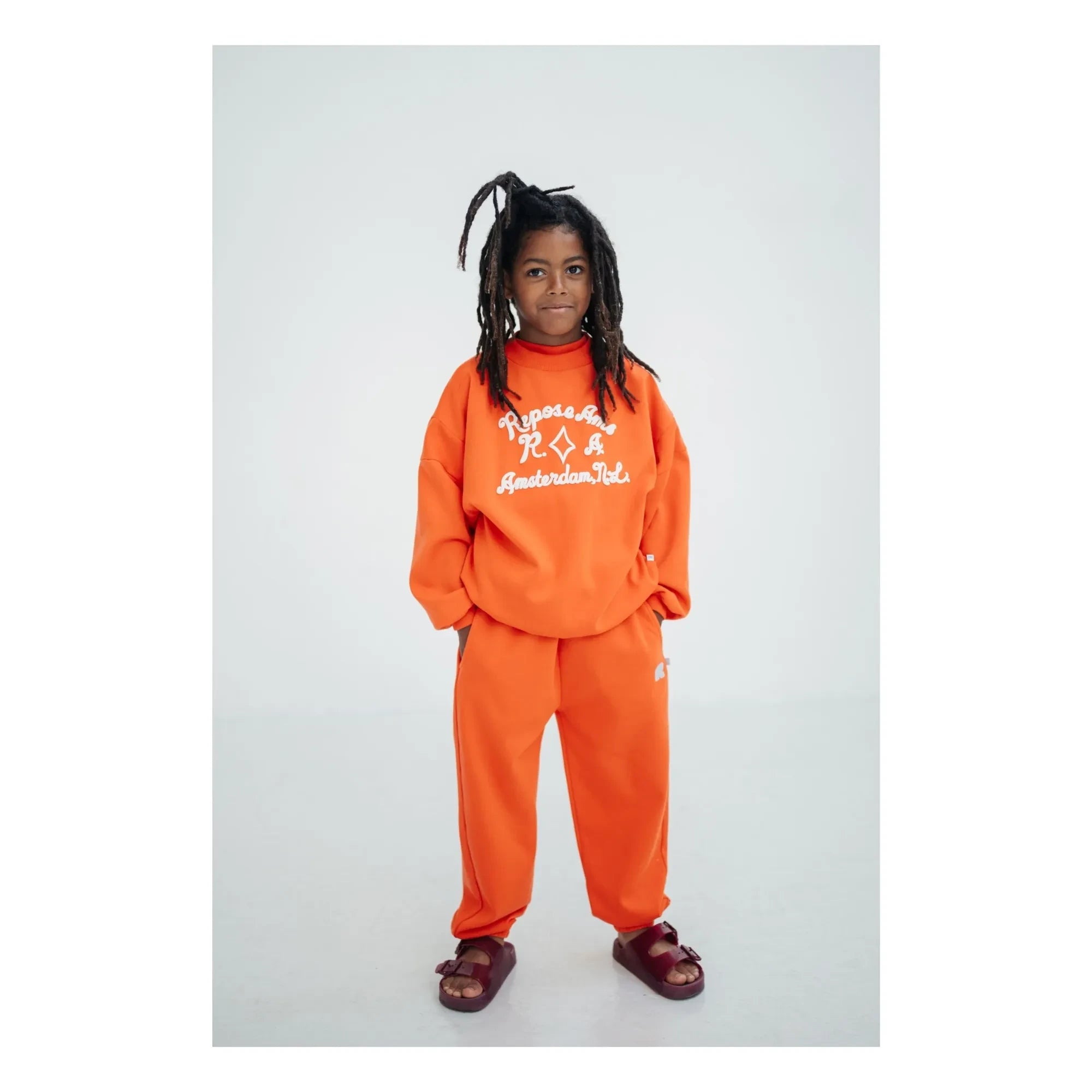 Repose AMS - Algodón orgánico cuello redondo | Naranja