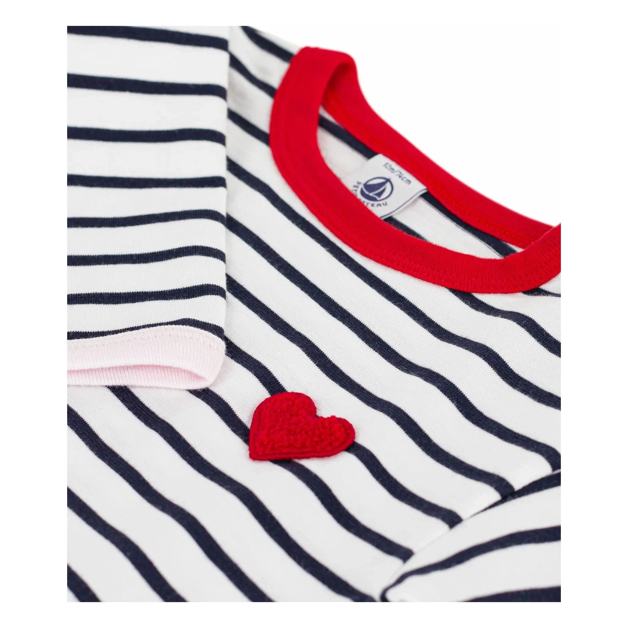 Petit Bateau - Camiseta Kalp de rayas marineras | Blanca