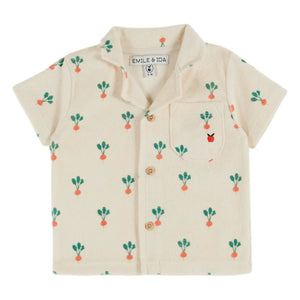 Emile et Ida - Camisa de Esponja de Rábano de Algodón Orgánico | Crema