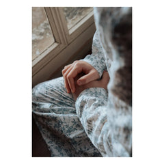 Risu Risu - Pijama Lao de muselina de algodón orgánico con estampado floral | Azul