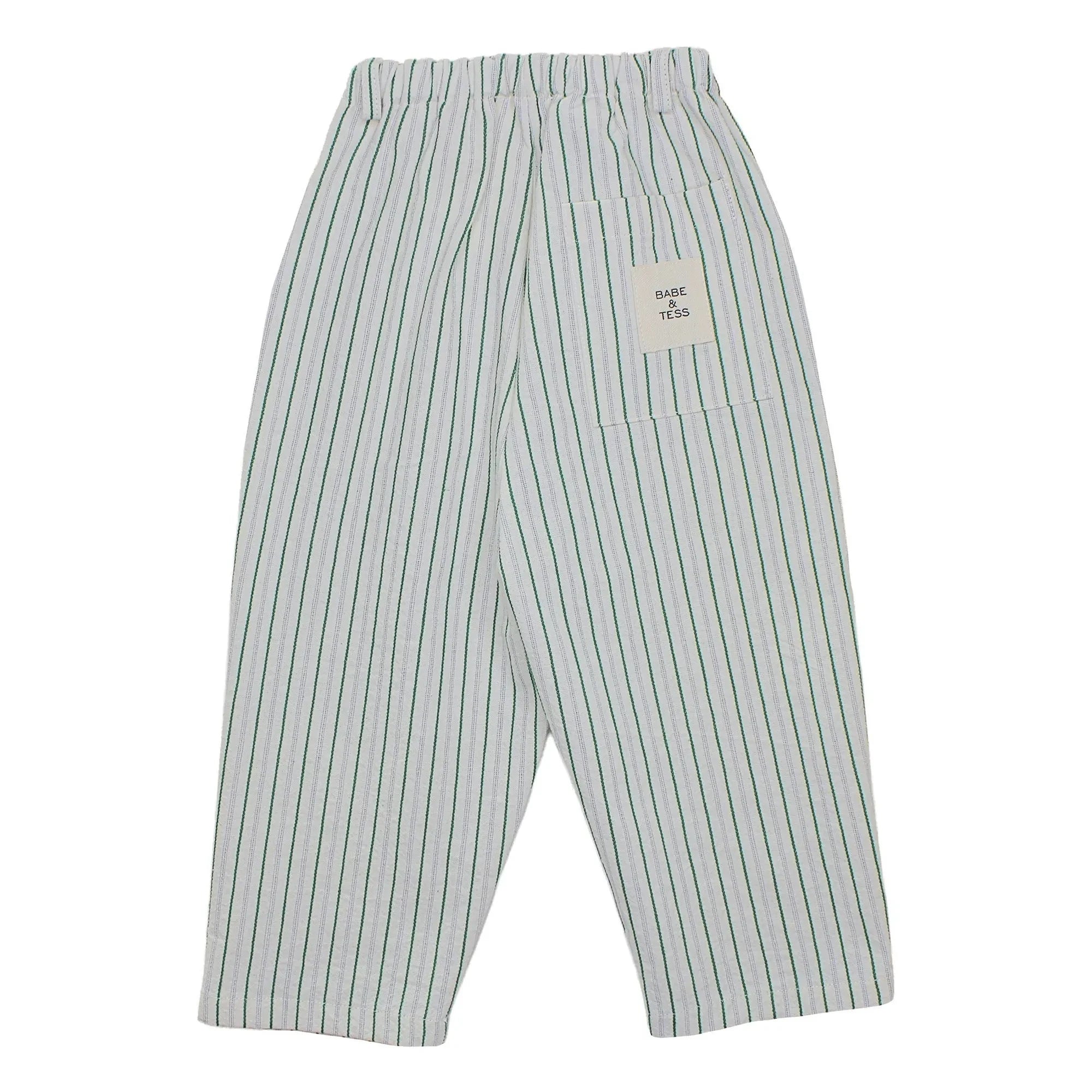 Babe & Tess - Pantalón de rayas Tommaso | Verde