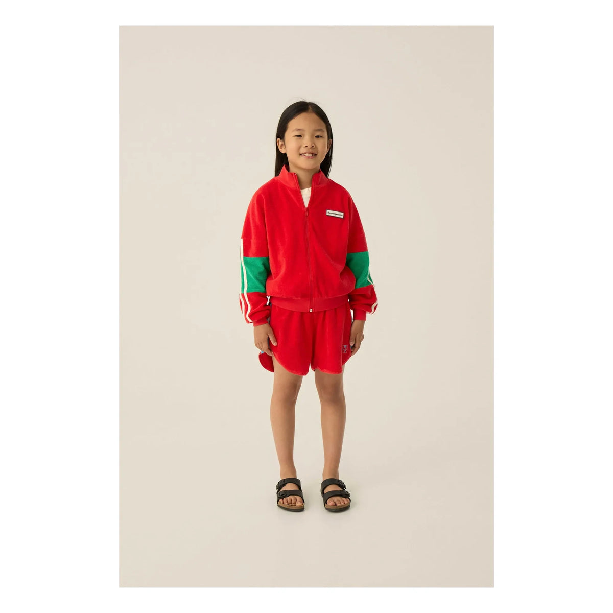 The Campamento - Sudadera con Cremallera y Bloques de Color | Rojo