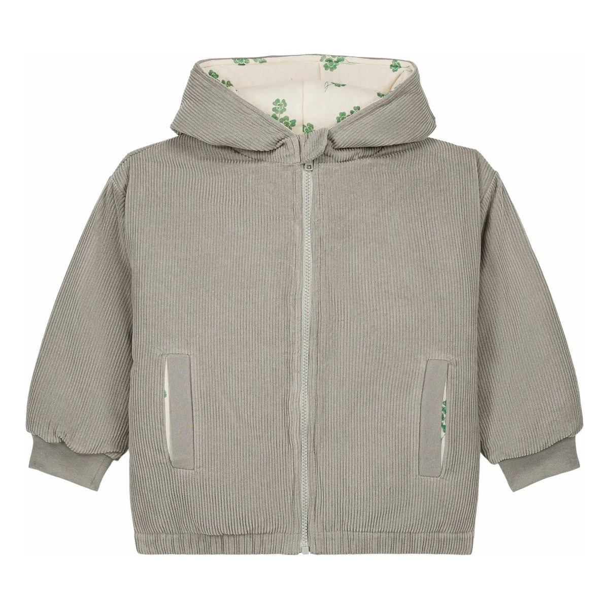 Studio Bohème - Frio Shamrock Abrigo de Pana de Fibra Reciclada | Gris