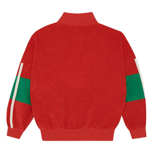 The Campamento - Sudadera con Cremallera y Bloques de Color | Rojo