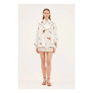 Alémais - Blusa bordada Mina | Blanco