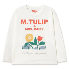 Tinycottons - Camiseta de algodón orgánico M.Tulip | Blanca