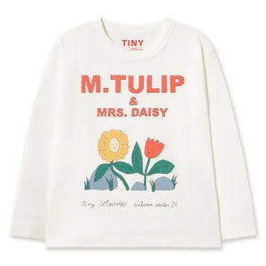 Tinycottons - Camiseta de algodón orgánico M.Tulip | Blanca