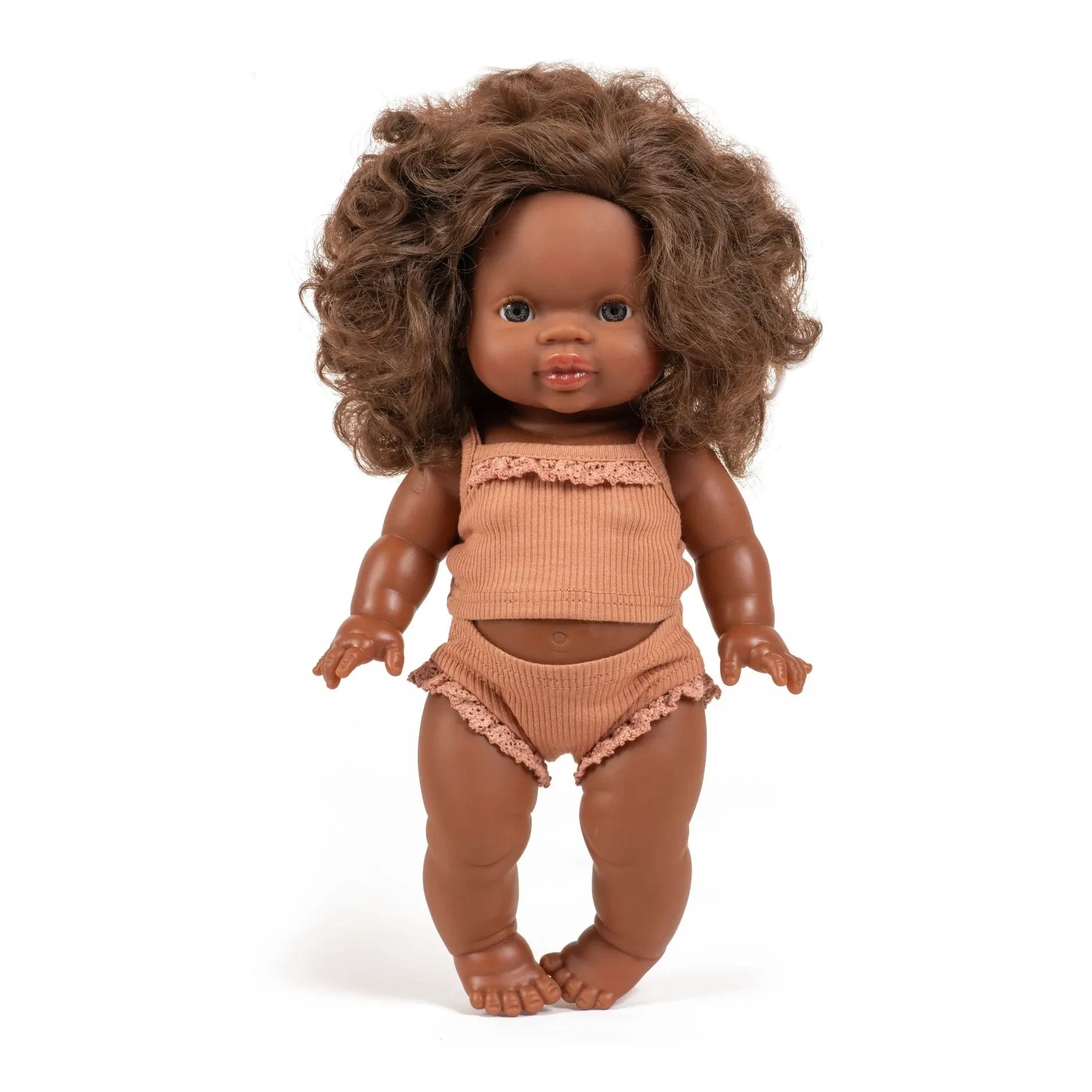 Muñeca en conjunto de punto acanalado Charlie de Minikane