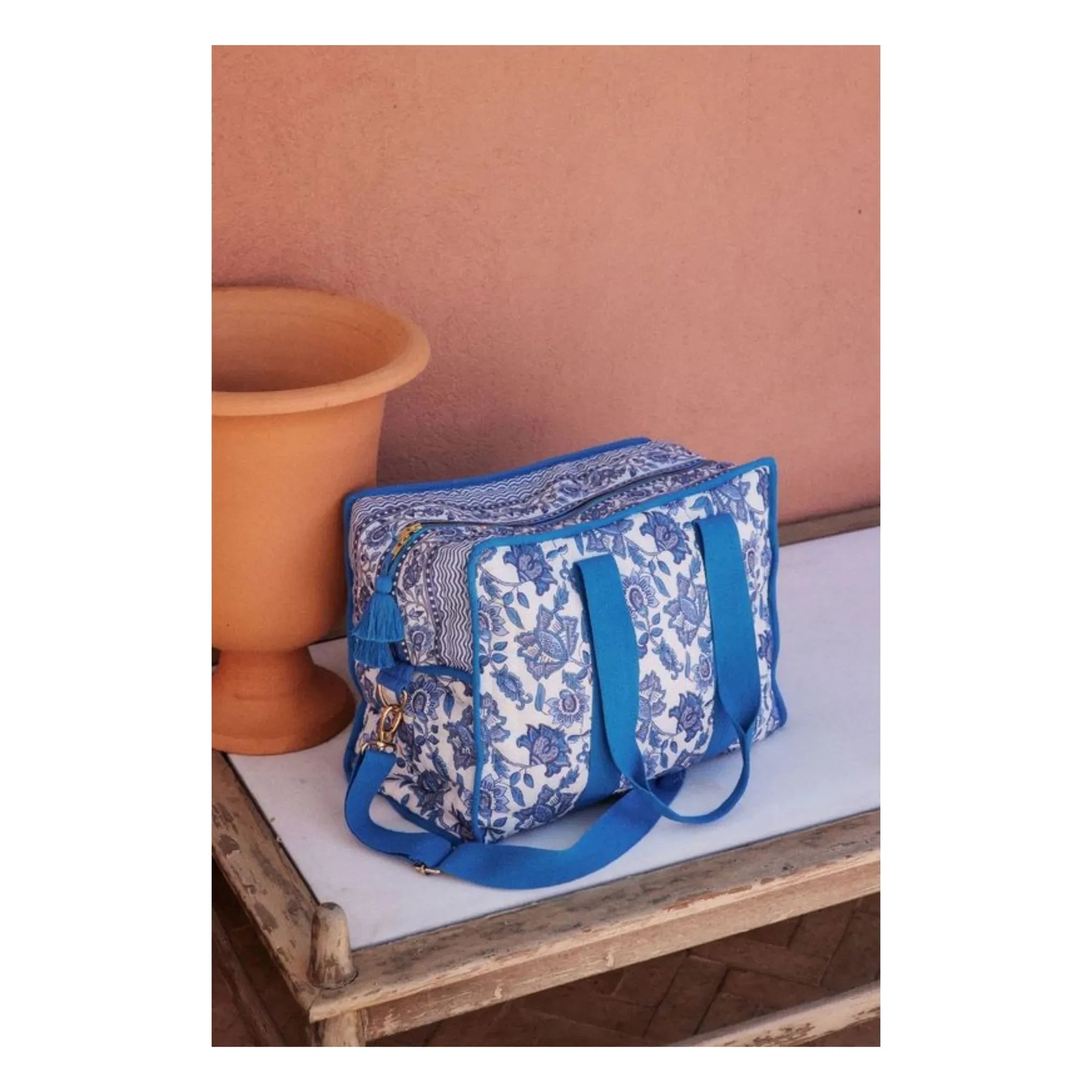 Louise Misha - Bolso 36h de algodón orgánico Lilio | Azul celeste