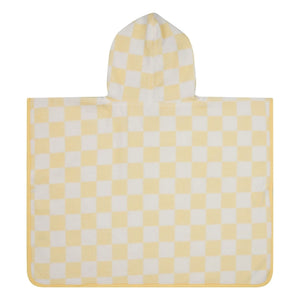 Jera Mini - Poncho de toalla a cuadros vichy | Amarillo pálido