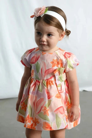 Vestido de lino infantil Mayoral