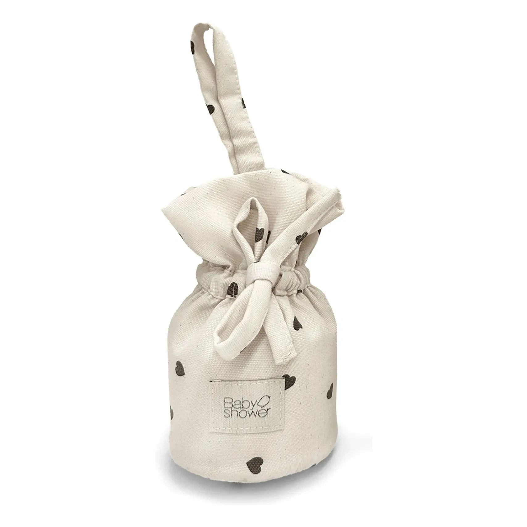 Babyshower - Estuche para chupete con corazón | Crudo