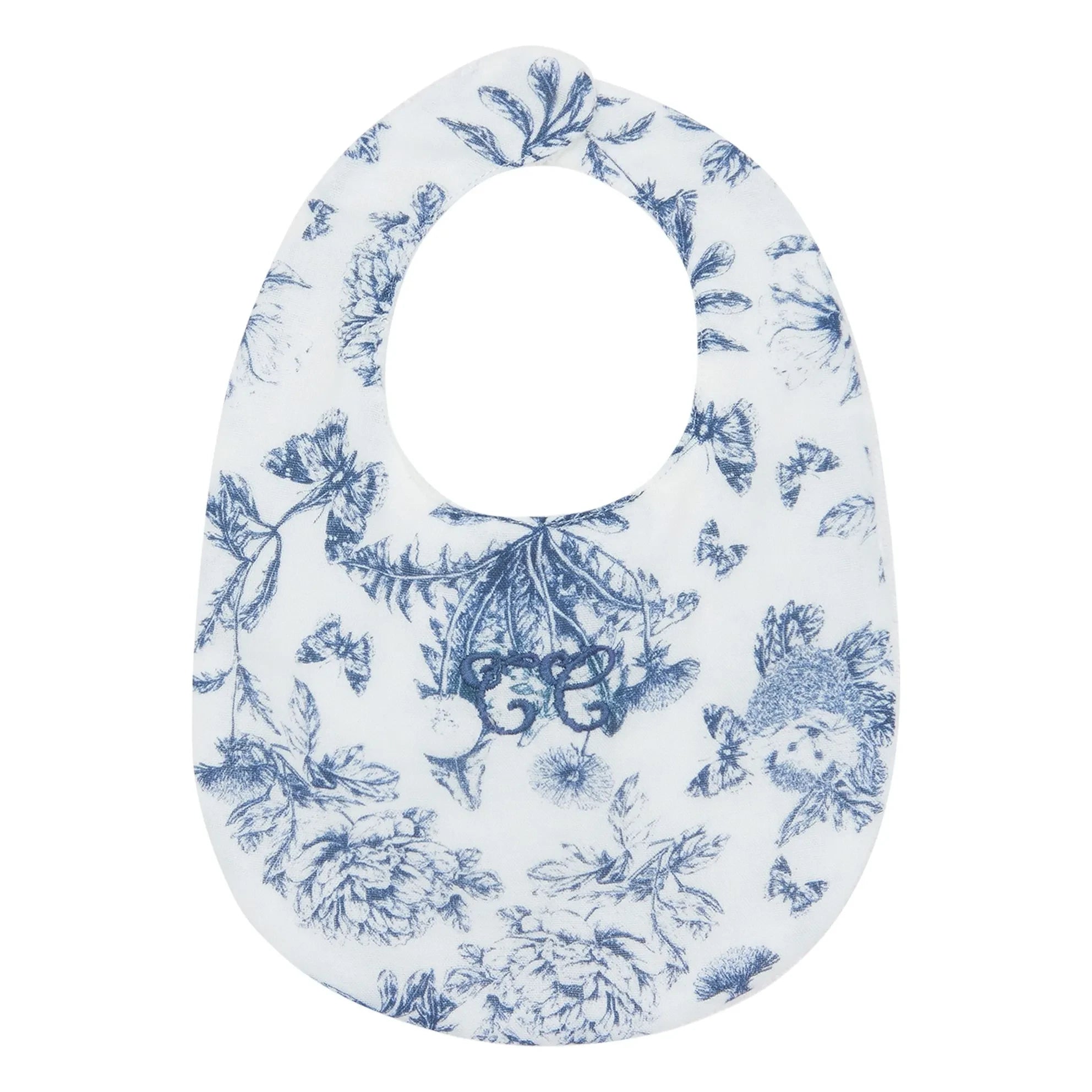 Tartine et Chocolat - Babero Toile de Jouy para bebé | Azul marino