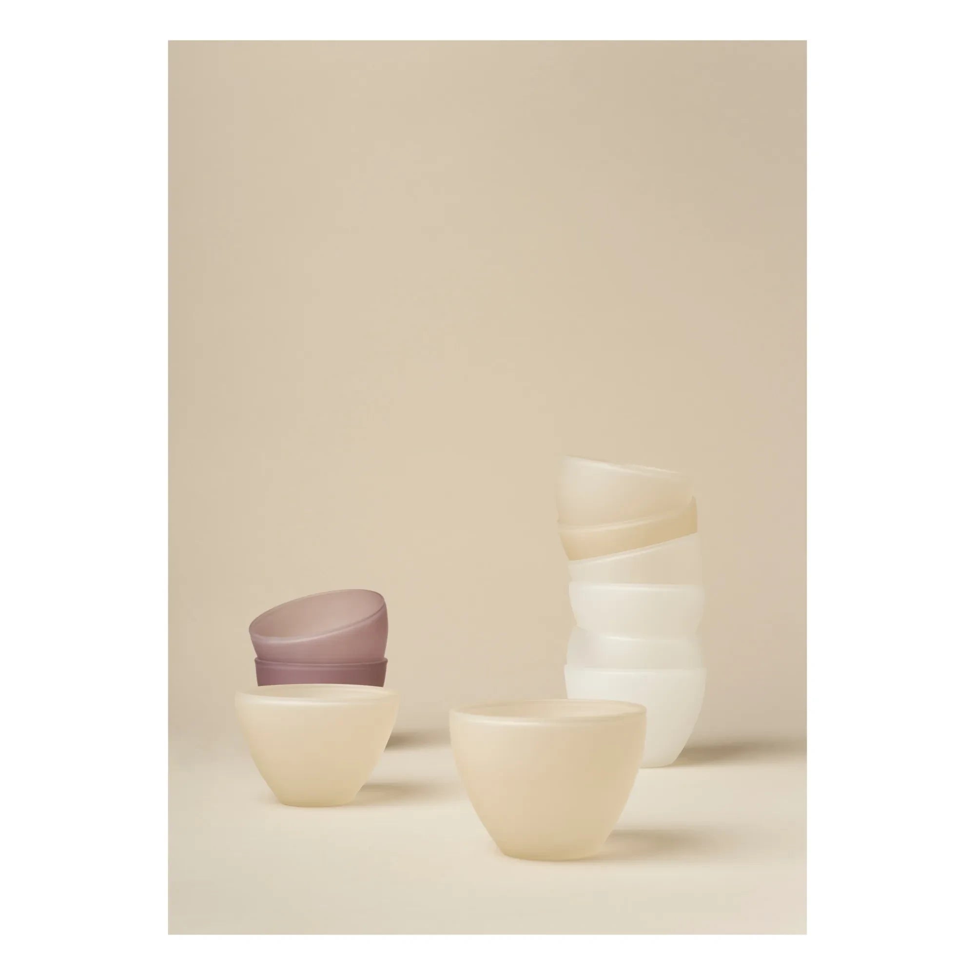 Los Objetos Decorativos - Cuenco de Borosilicato Ópalo - Juego de 2 | Crudo