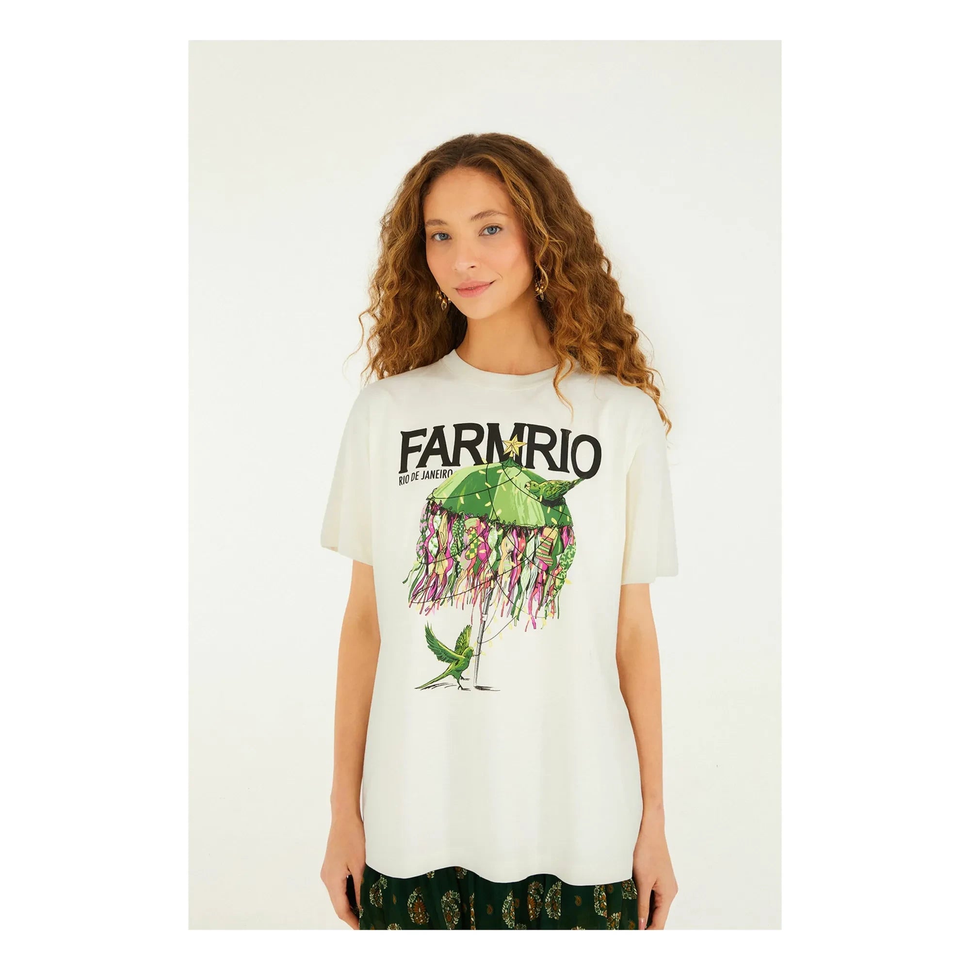 Farm Rio - Camiseta Xmas Kinis | Crudo
