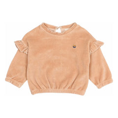 Búho - Sudadera de Terciopelo de Algodón Orgánico | Rosa