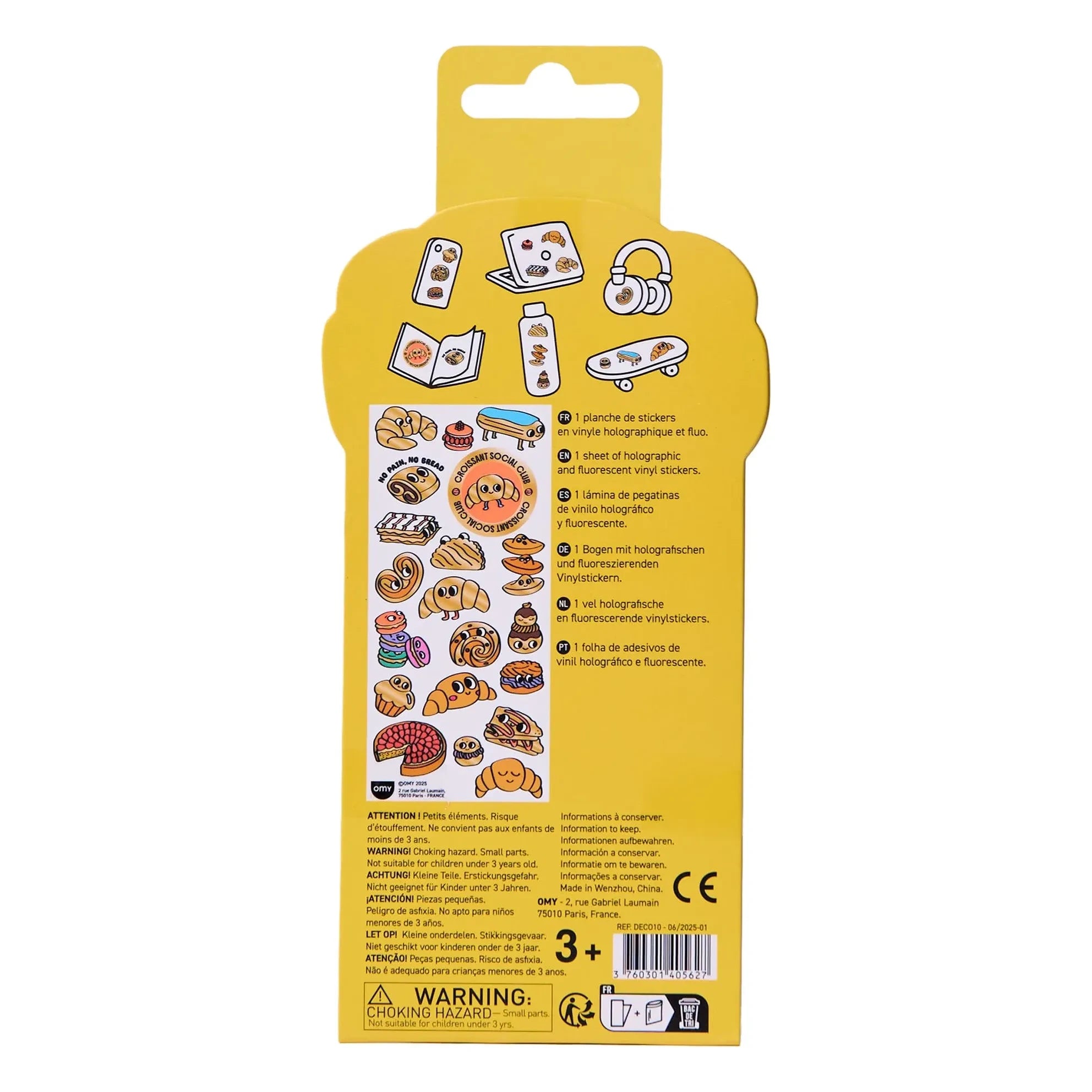 Omy - Pegatinas icónicas de Croissant Léon