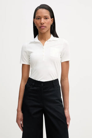 Camiseta de mujer de algodón con cuello de polo Marc O'Polo