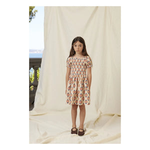 Bebe Organic - Vestido Fruncido Kaia | Crema