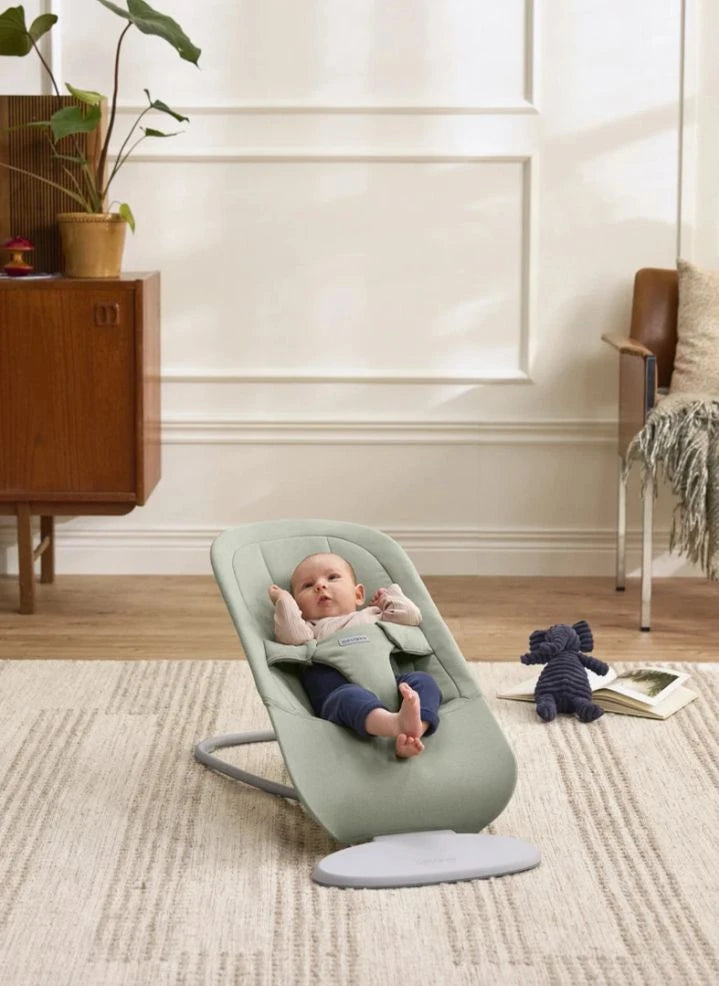 BabyBjörn - Begin Deck Chair - Tejido cepillado suave, Verde claro | Verde pálido