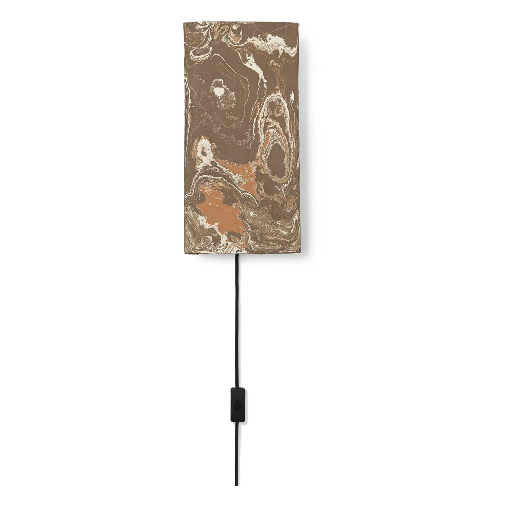Ferm Living - Lámpara de pared Argilla | Mármol marrón