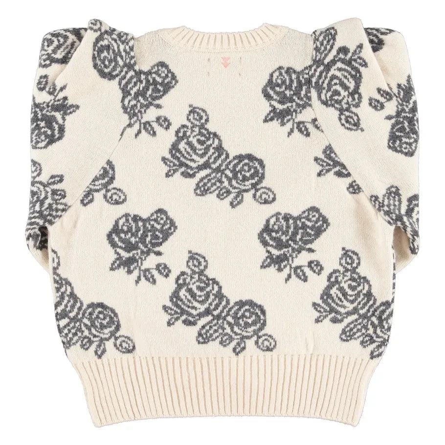 Sisters Department - Jersey de lana con flor | Crudo