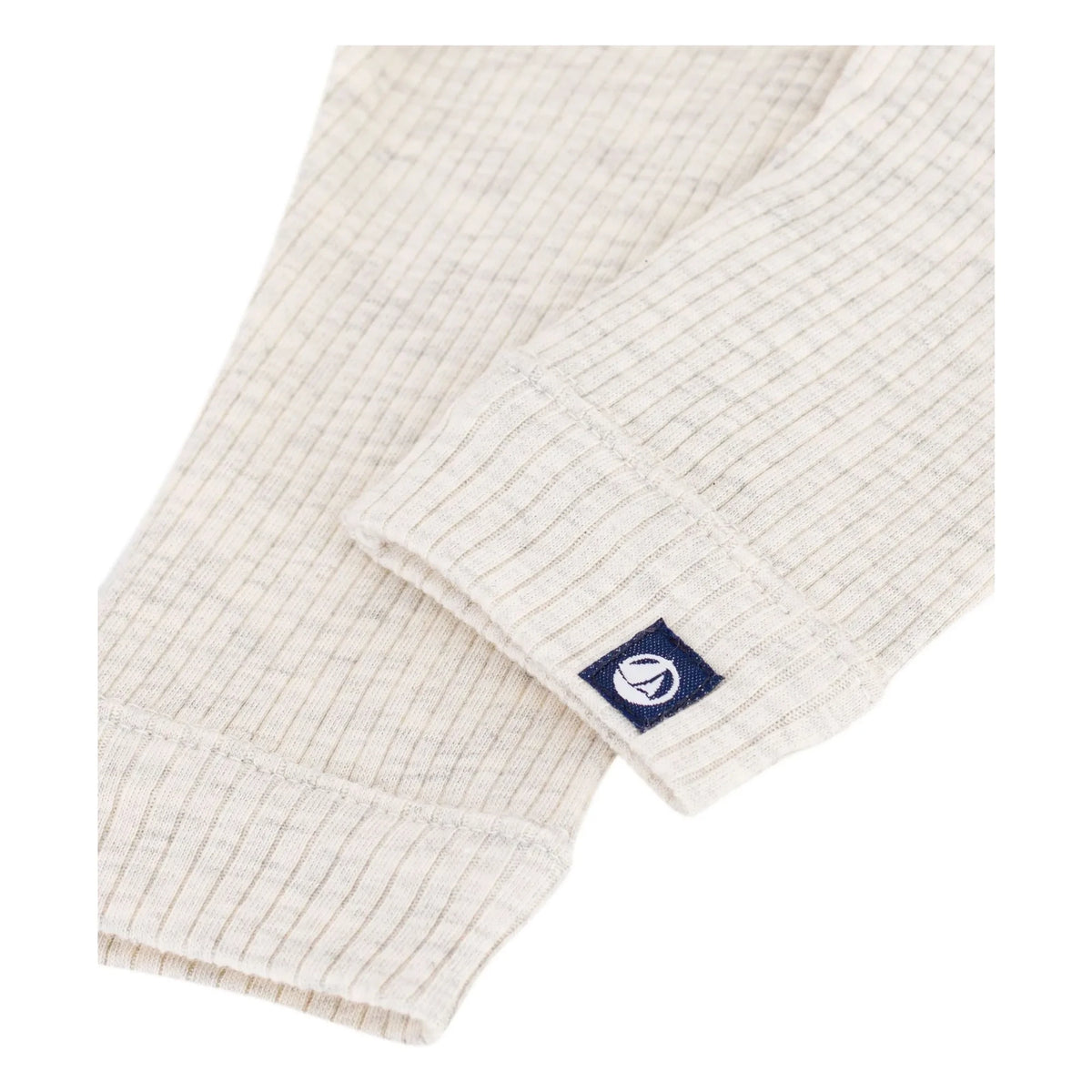 Petit Bateau - Leggings acanalados | Beige jaspeado