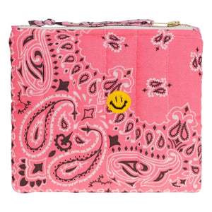 Call it by your name - Happy Face Cartera Mini Acolchada con Cremallera | Rosa