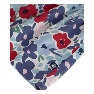 Petit Bateau - Vestido con estampado floral de popelina de algodón orgánico | Azul