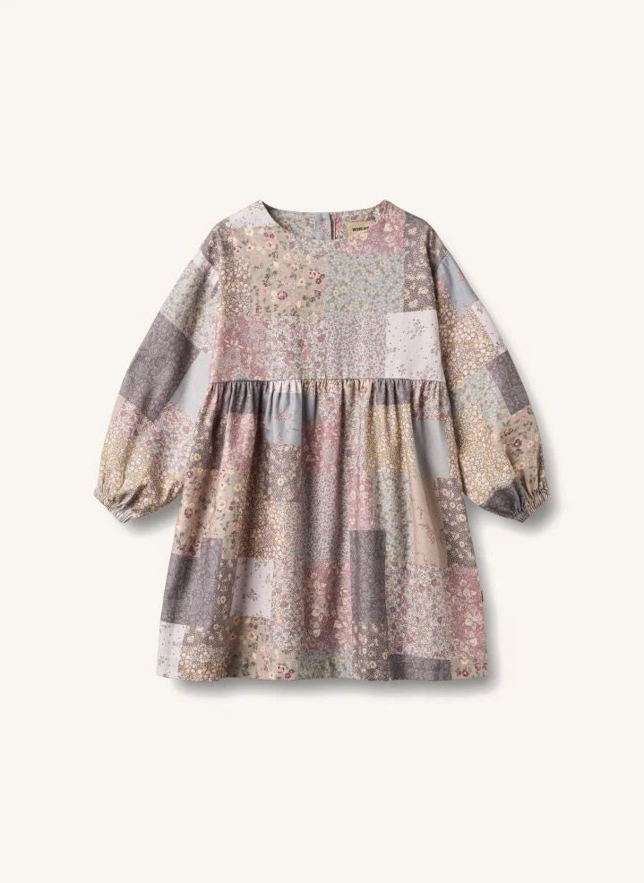 Wheat - Vestido de algodón orgánico con parche Herdis | Rosa polvo