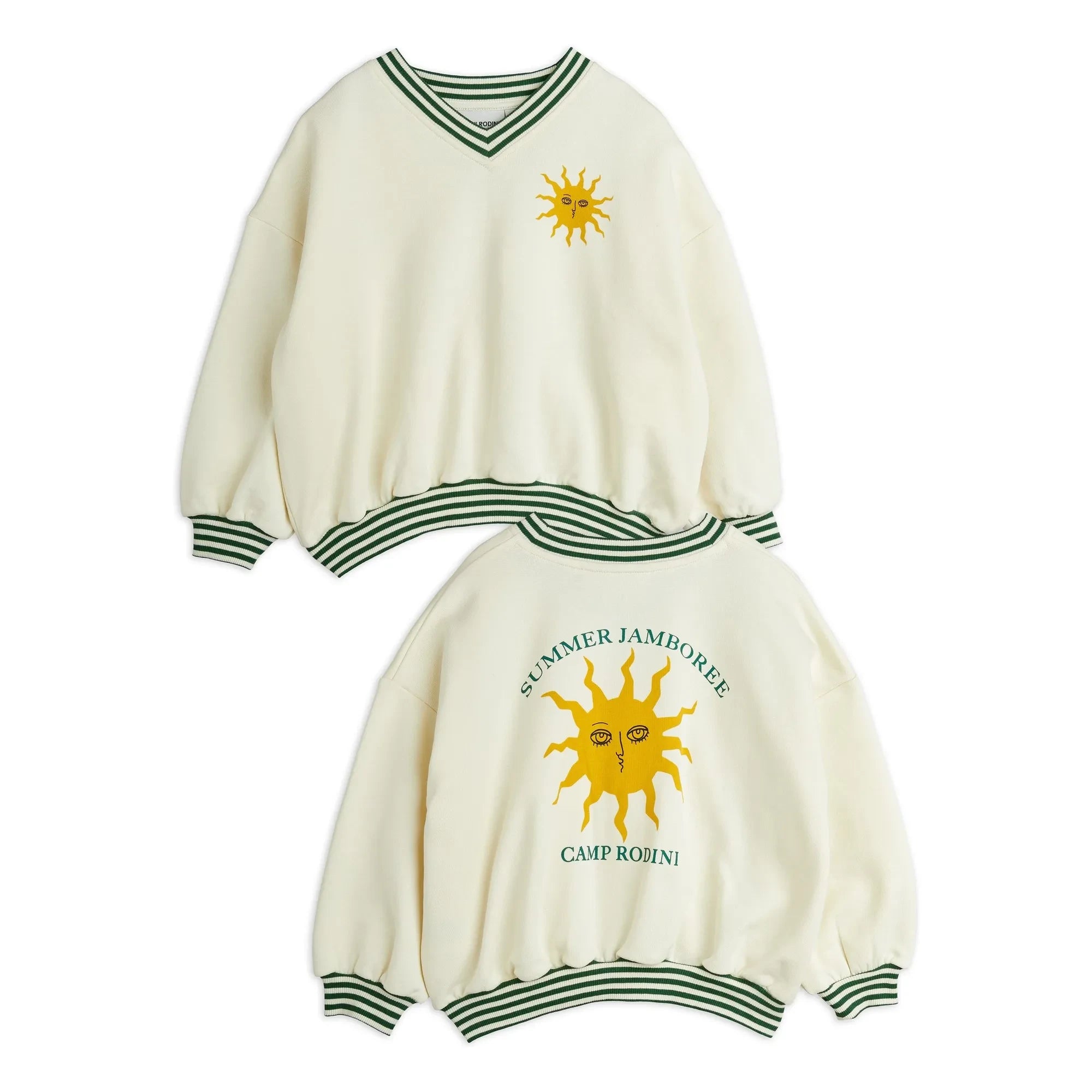 Mini Rodini - Sudadera de algodón orgánico Sun | Crudo