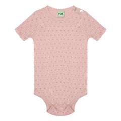 FUB - Body de punto fino de algodón orgánico Pointelle | Rosa claro