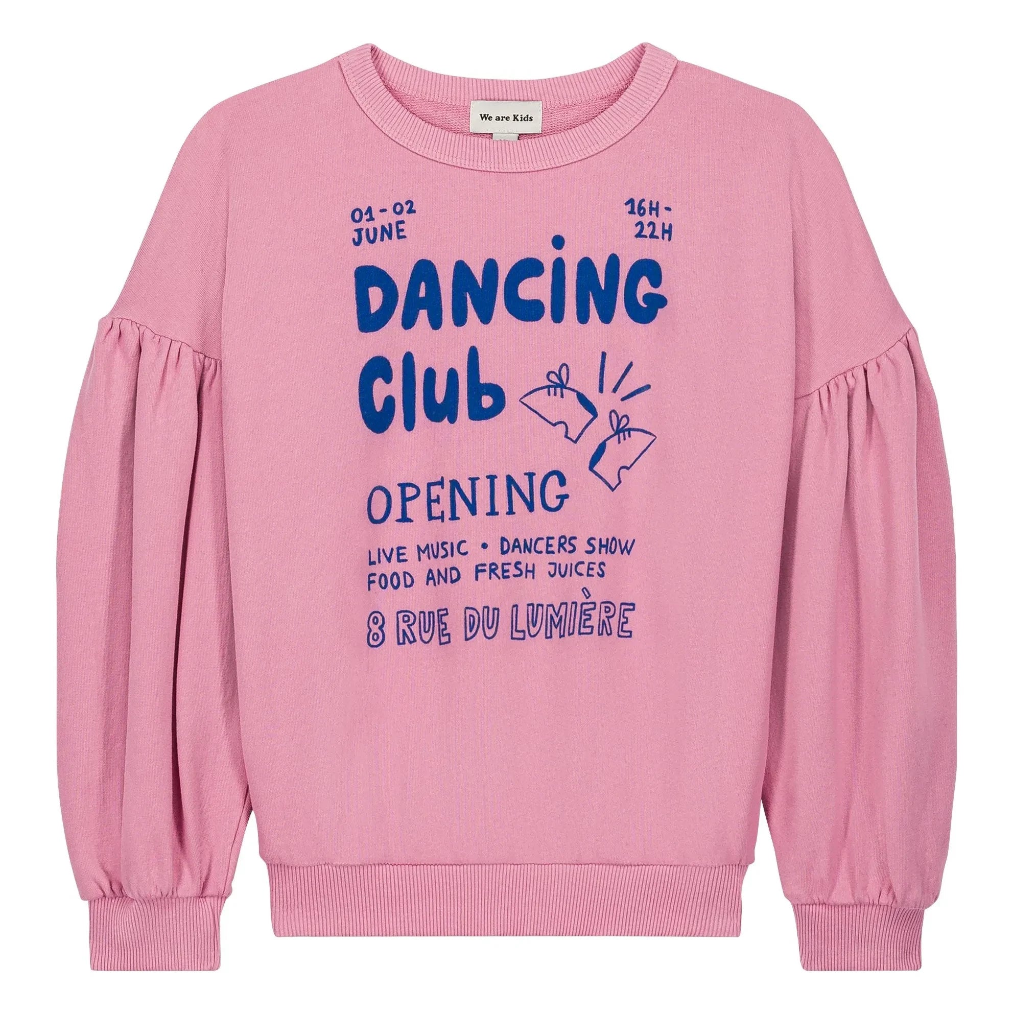 We Are Kids - Lili Dancing Club Sudadera de algodón orgánico con mangas abullonadas | Rosa