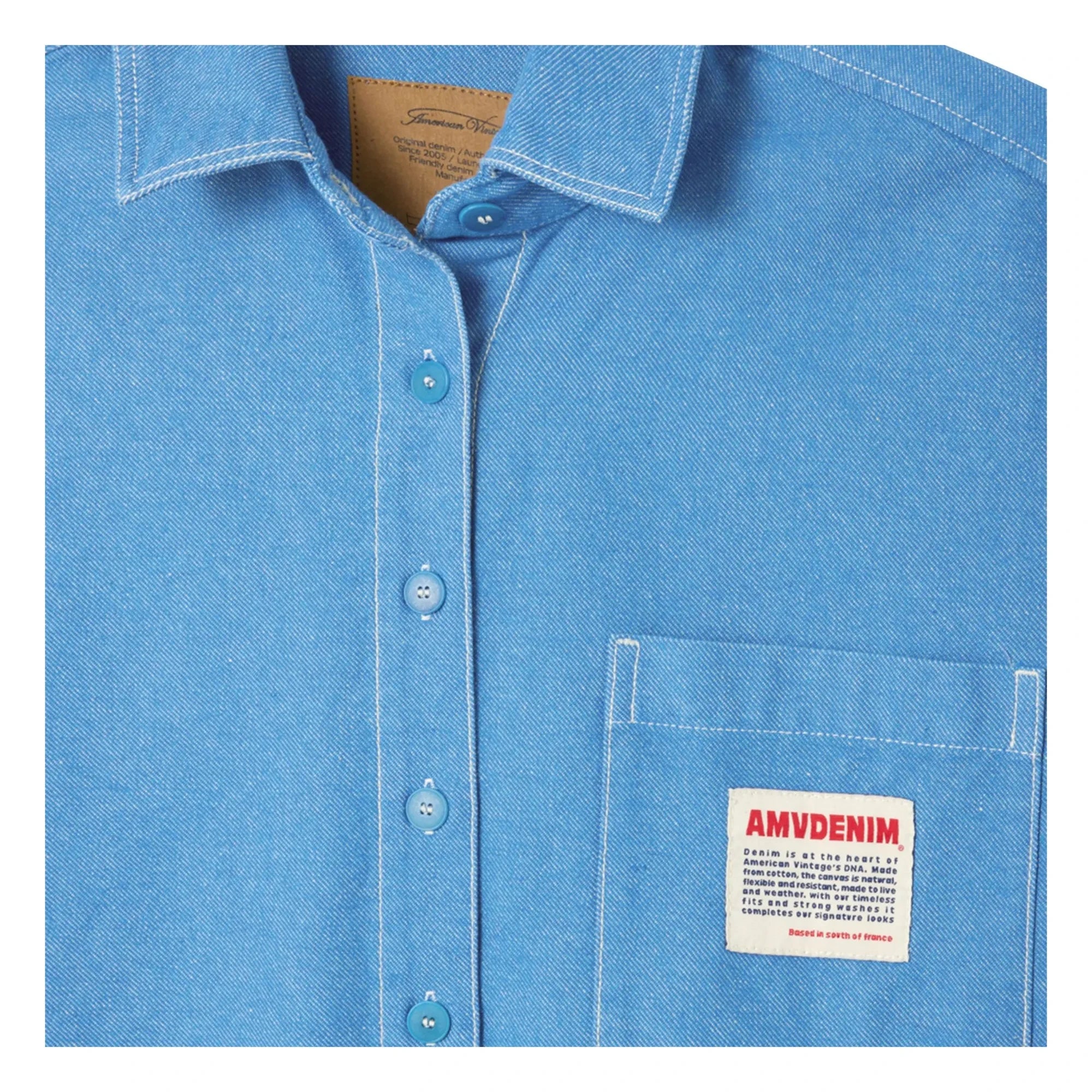American Vintage - Chaqueta sin mangas de algodón Pusway | Azul