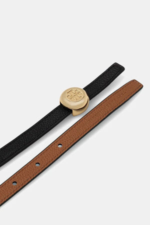 Cinturón de cuero reversible Tory Burch para mujer