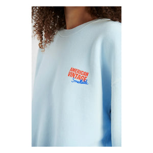 American Vintage - Colaboración American Vintage X Smallable - Sudadera Izubird | Azul claro