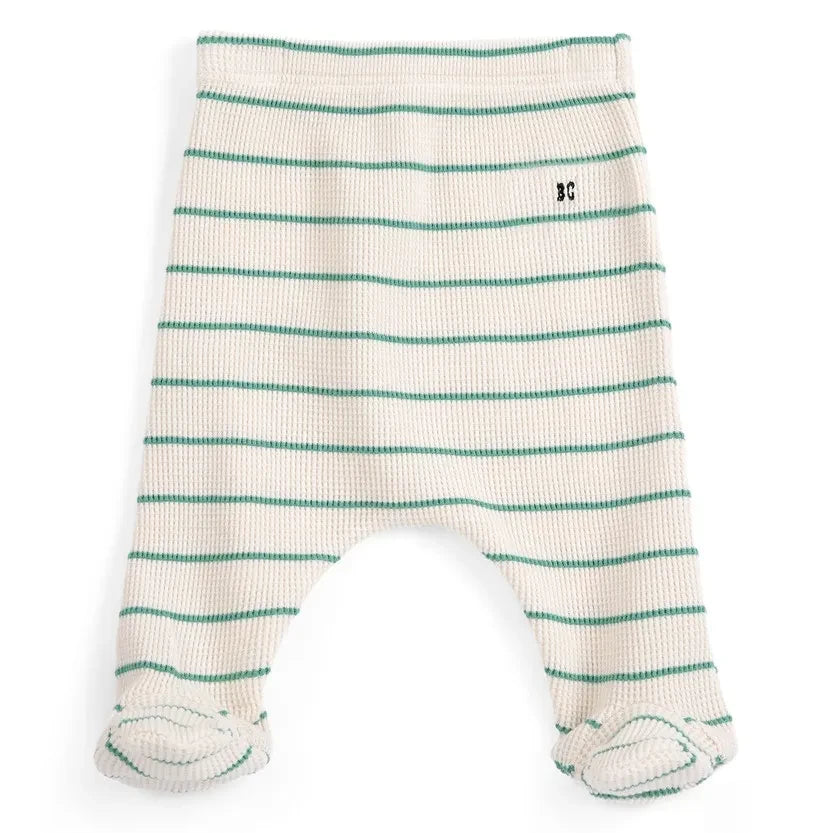 Bobo Choses - Mallas de algodón orgánico con calcetines de rayas | Crudo