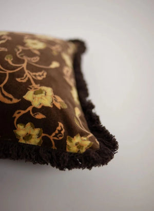 Olsson & Jensen - Funda de cojín Maribel de terciopelo | Chocolate