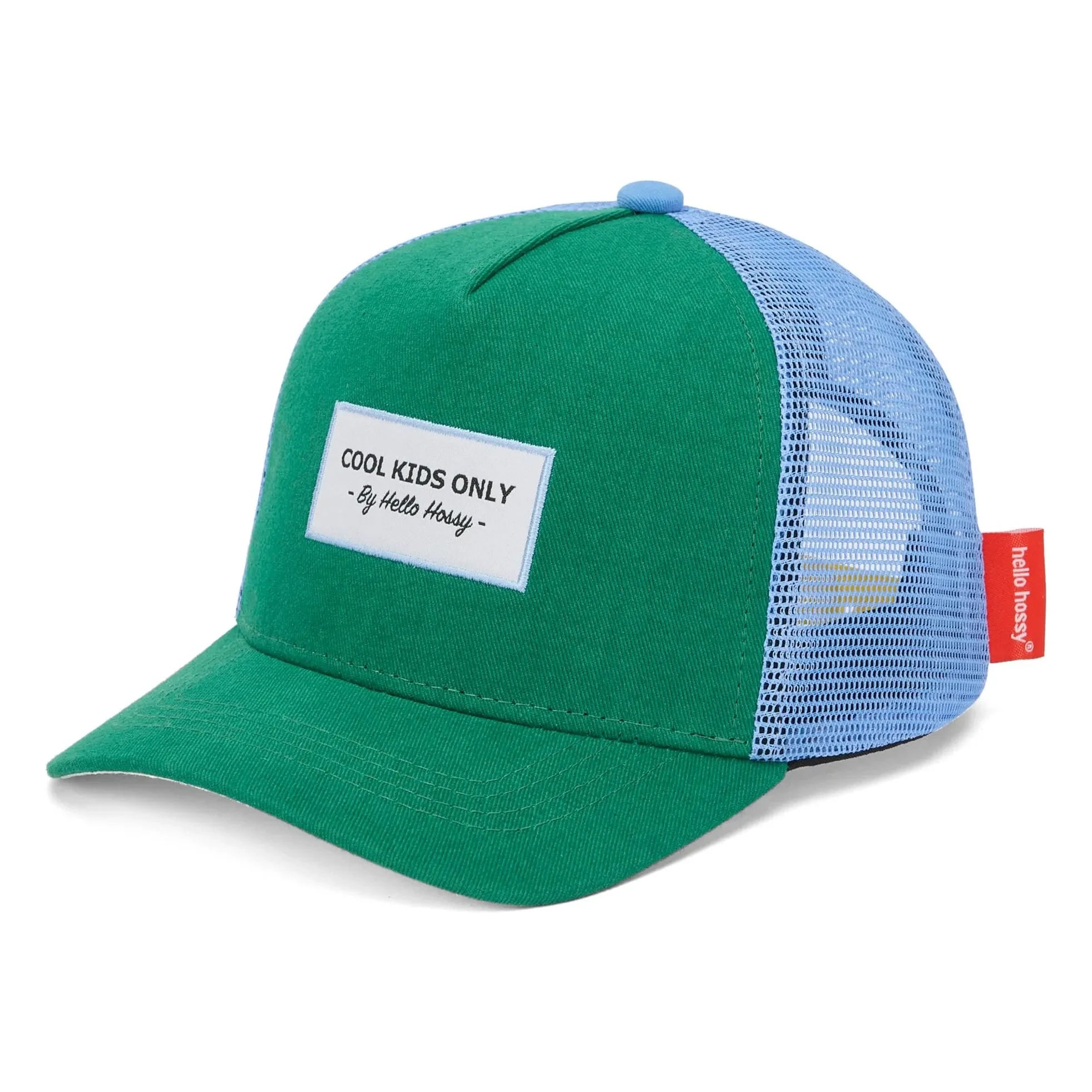 Hola Hossy - Gorra trucker de algodón orgánico con visera curva Mini Flat | Verde