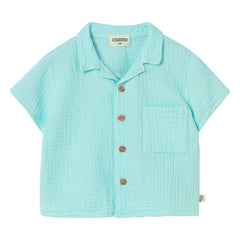 Cozmo - Camisa de muselina de algodón Abel | Aqua