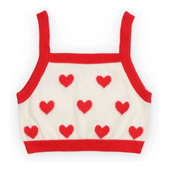 the new society - Maqui Hearts Top Jacquard | Blanco