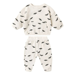 Quincy Mae - Bats Organik Pamuklu Sweatshirt ve Jogger Takım | Ecru