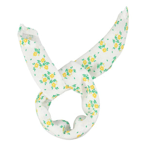 Piupiuchick - Pañuelo floral de algodón orgánico | Amarillo