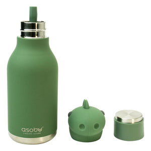 Asobu - Botella de agua de acero inoxidable Dinosaurio | Verde