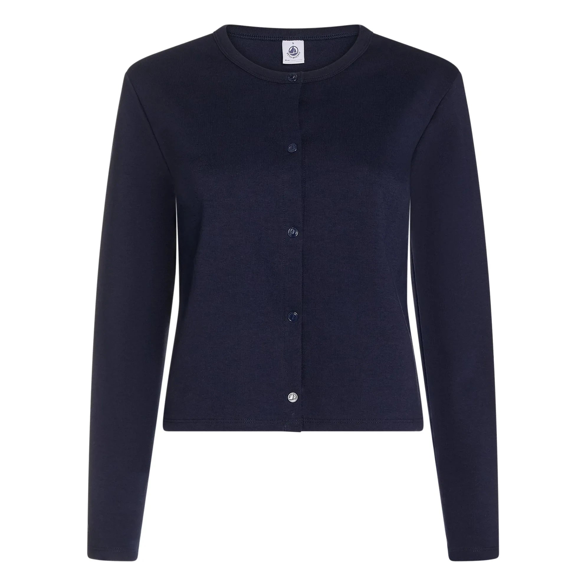 Petit Bateau - Cárdigan con cinturón de algodón orgánico | Azul marino